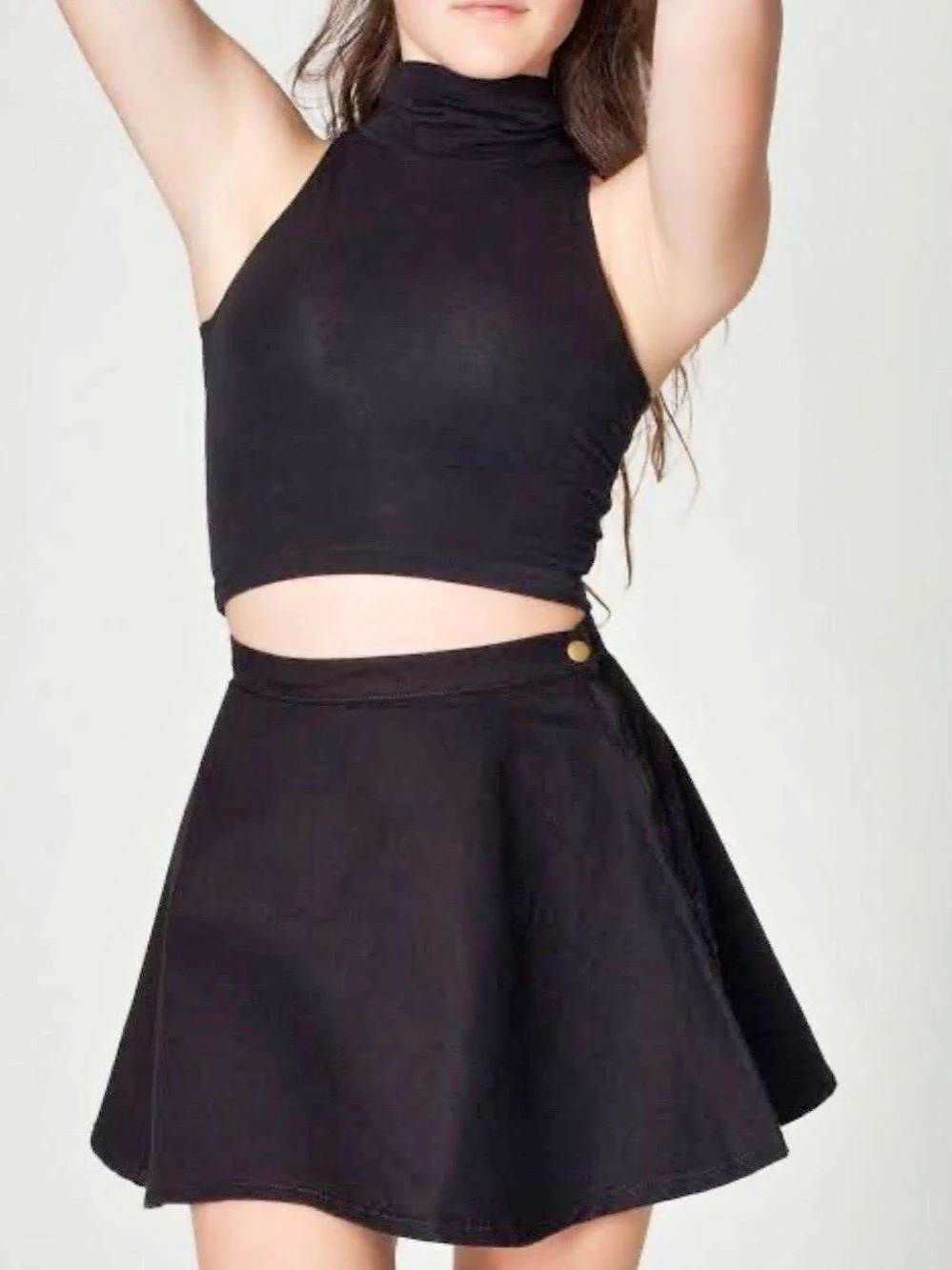 American Apparel Corduroy Circle Skirt Black